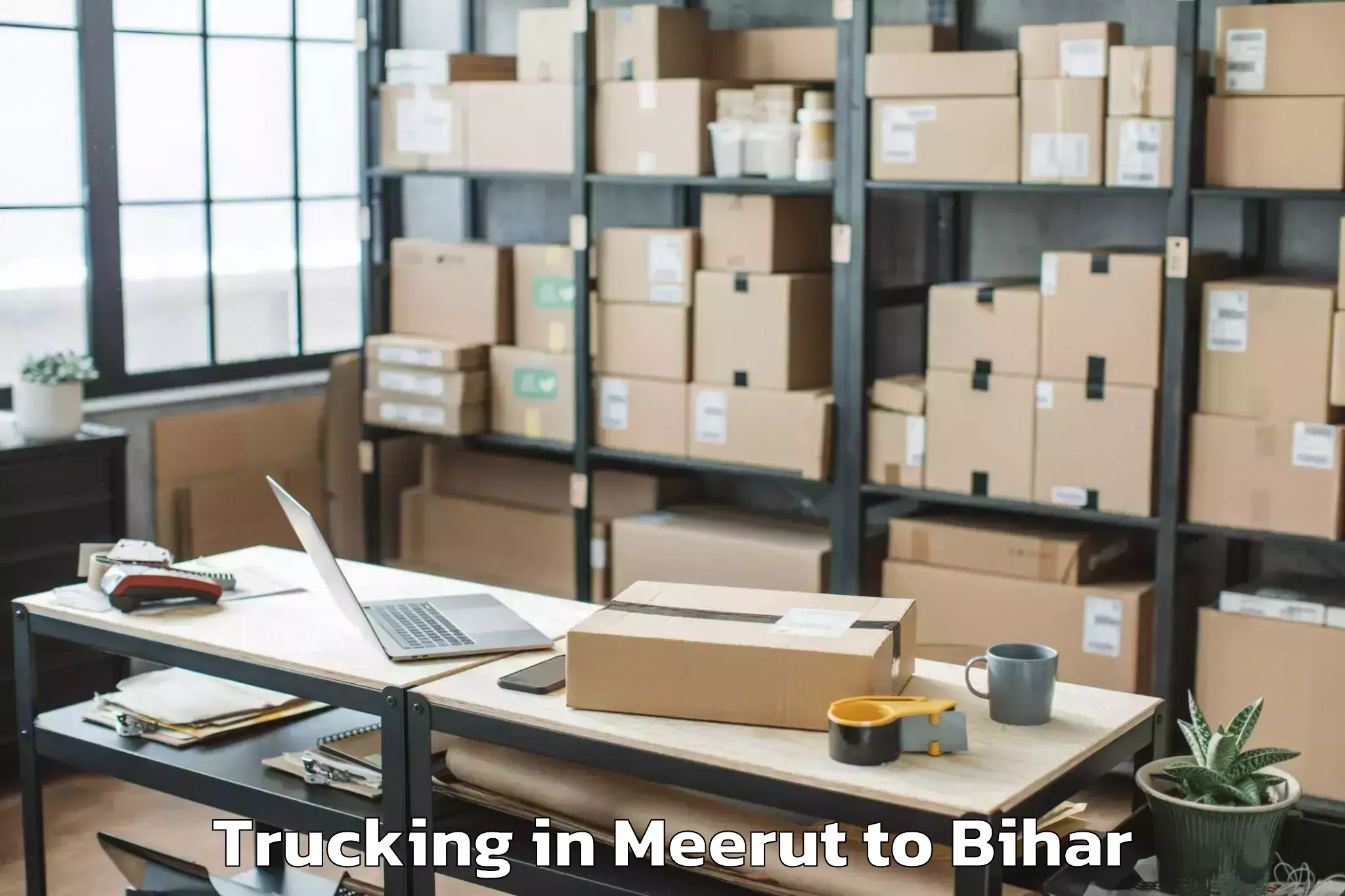 Trusted Meerut to Simrahi Bazar Trucking